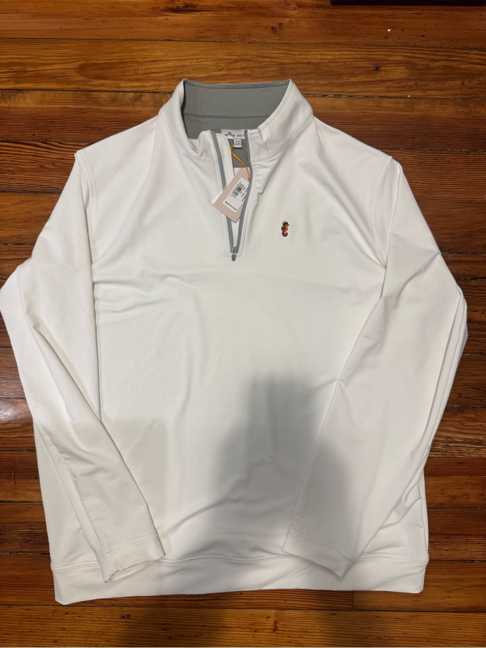 NWT Peter Millar Men's White Quarter-Zip